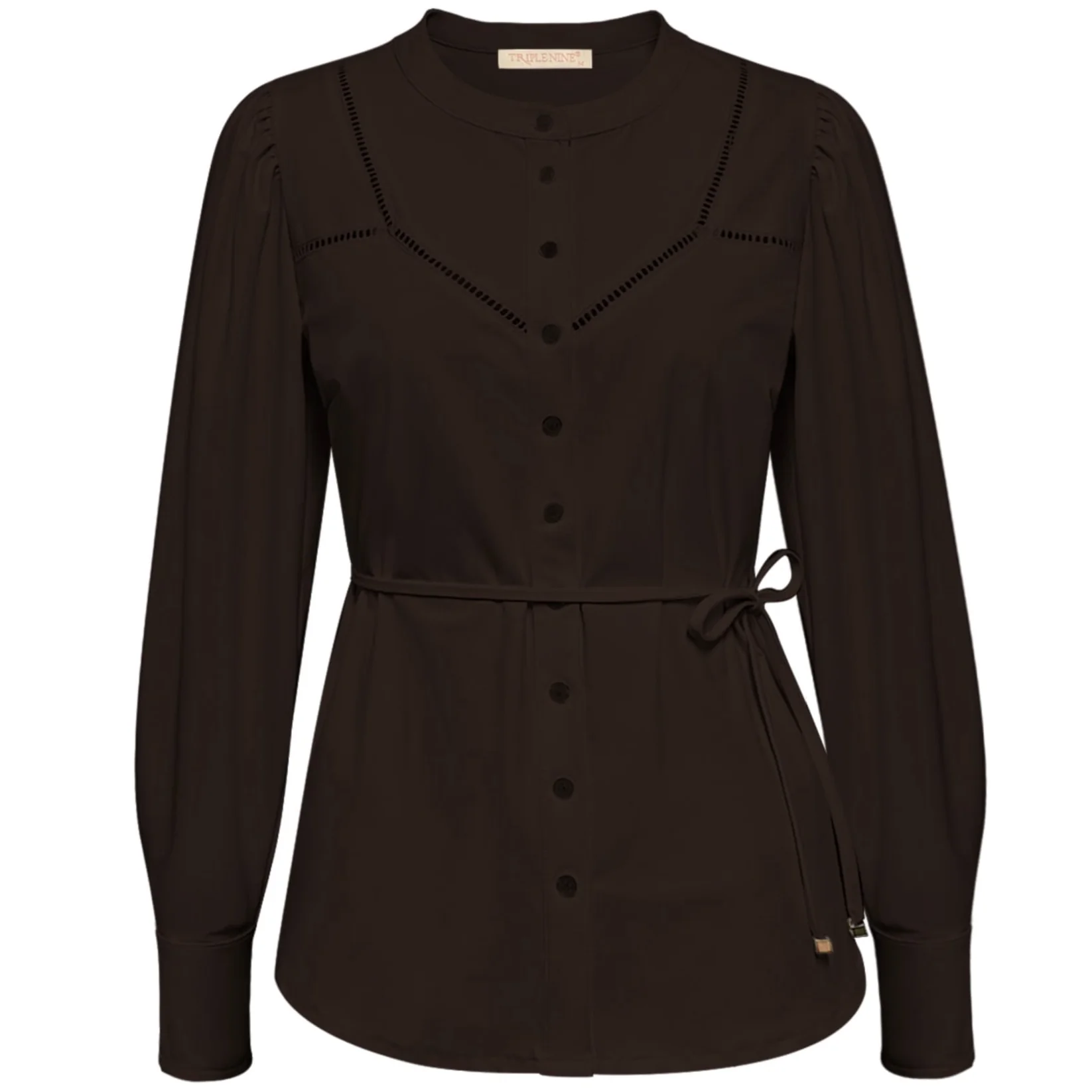Triple Nine travel blouse ajour donkerbruin