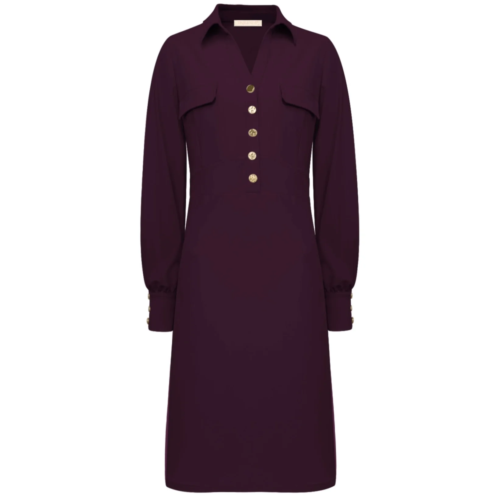 Triple Nine travel jurk Melin aubergine