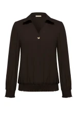 Triple Nine travel blouse Bobby vlinder donkerbruin
