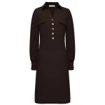 Triple Nine travel jurk Melin donkerbruin