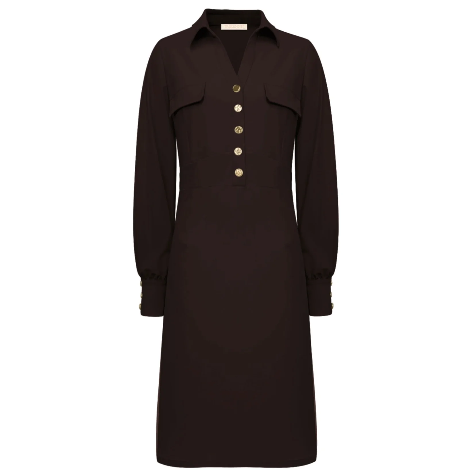 Triple Nine travel jurk Melin donkerbruin