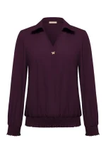 Triple Nine travel blouse Bobby vlinder aubergine