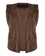 Fos gilet Margriet beaver bruin