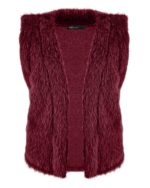 Fos gilet Margriet beaver bordeaux