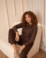 Fos blouson Nico soft lurex bruin