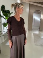 Spencer truitje glitter donkerbruin