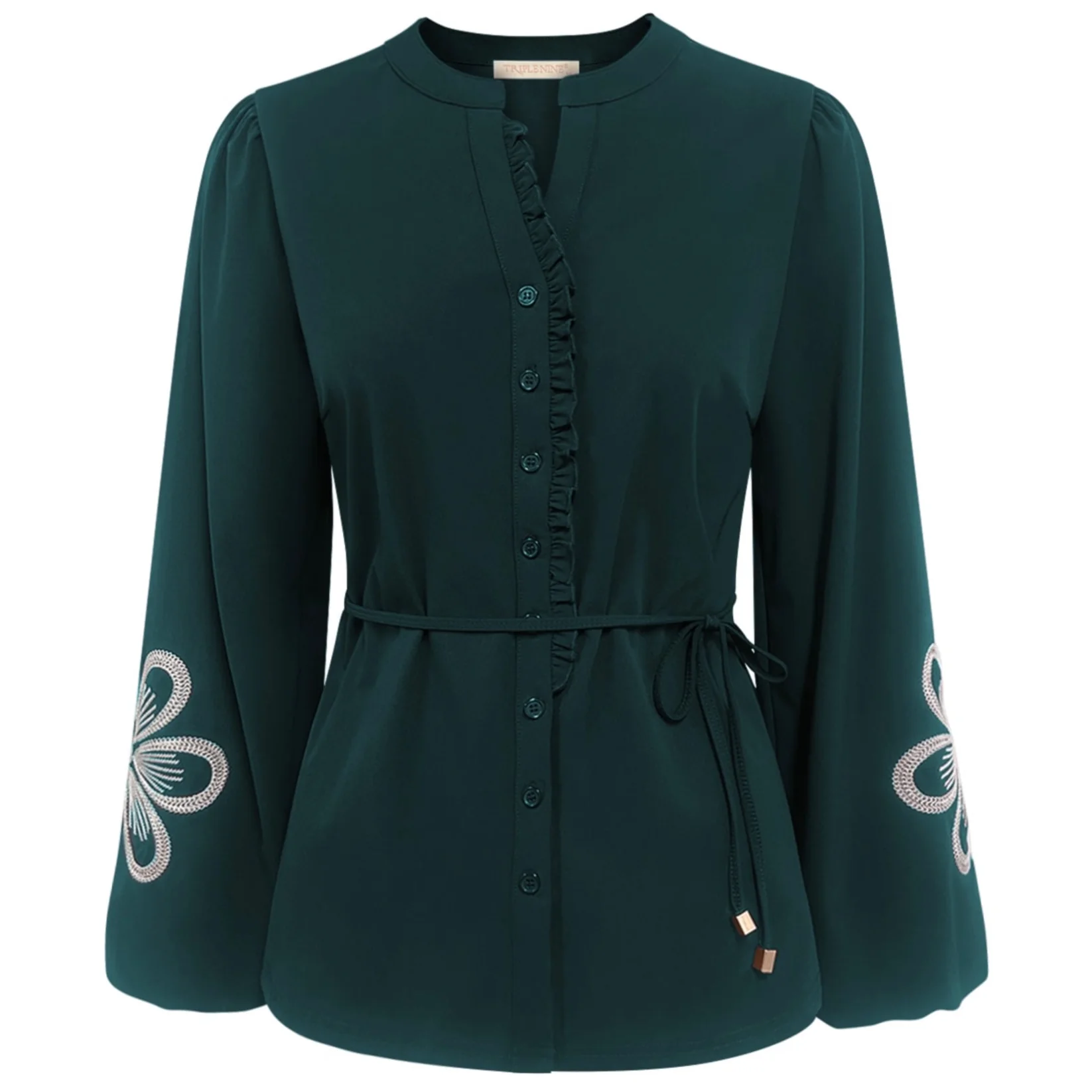 Triple Nine travel blouse bohemian groen