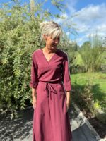 Mi Piace travel top burgundy streep