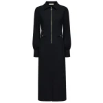 Triple Nine travel jurk lang rits zwart