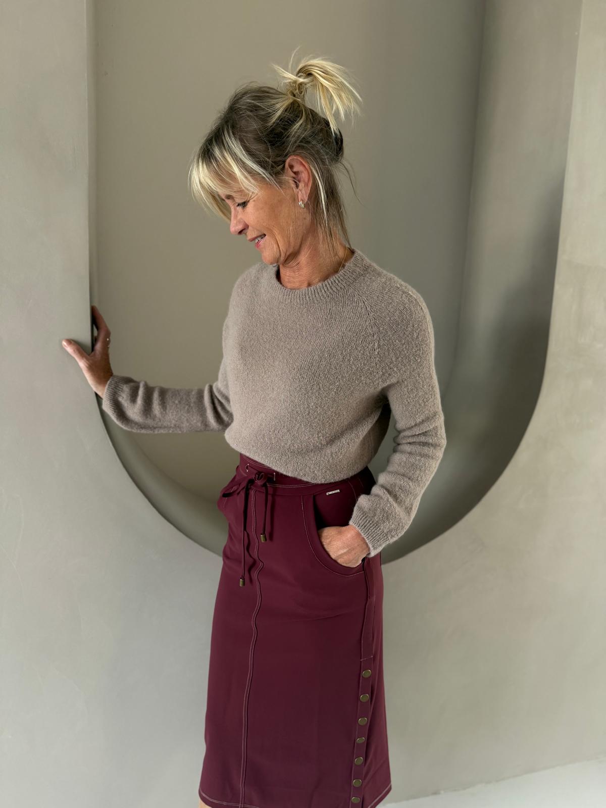 Triple Nine alpaca trui taupe