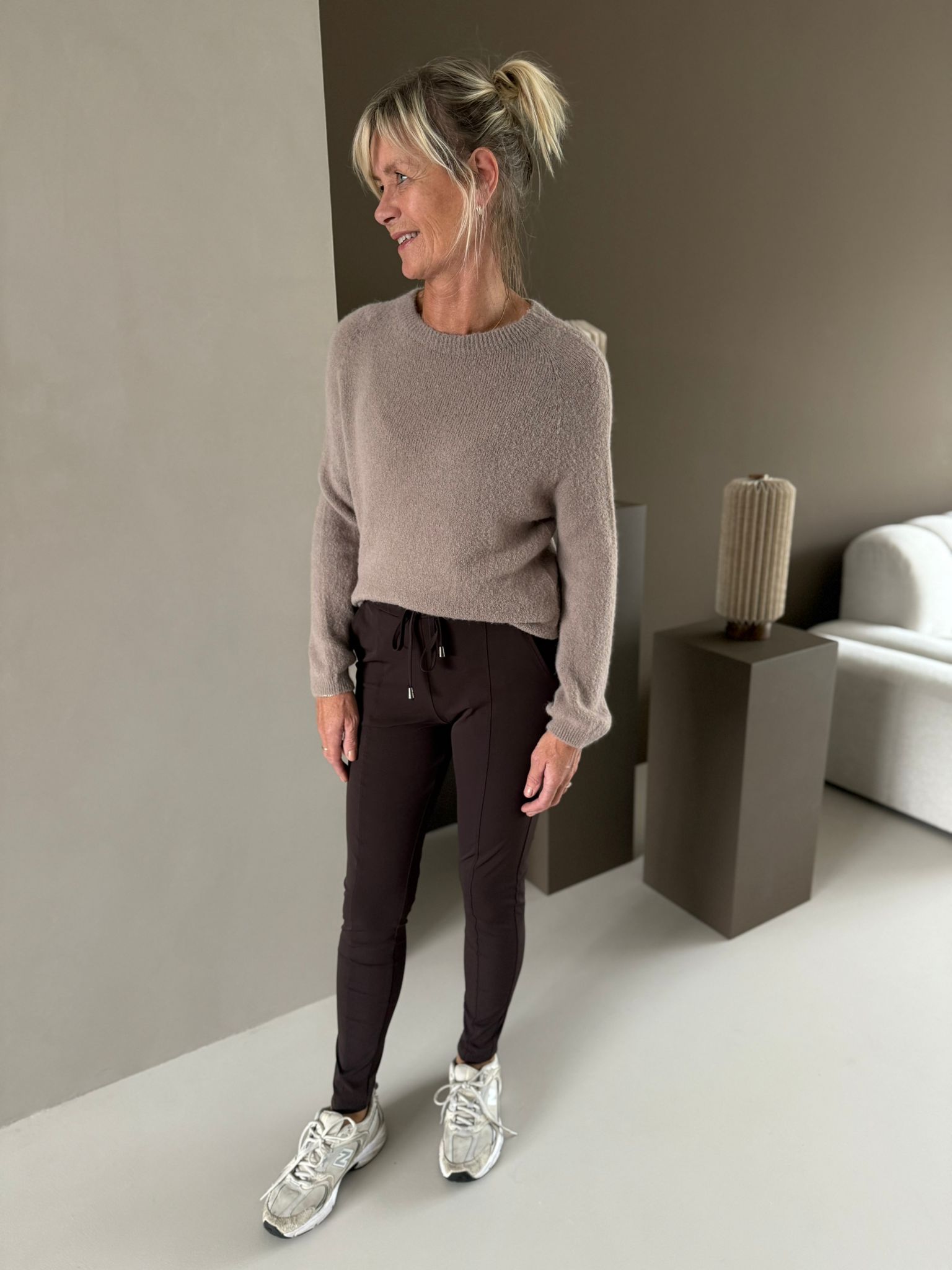 Triple Nine alpaca trui taupe