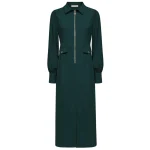 Triple Nine travel jurk lang rits groen