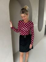 Azzuro top stip bordeaux