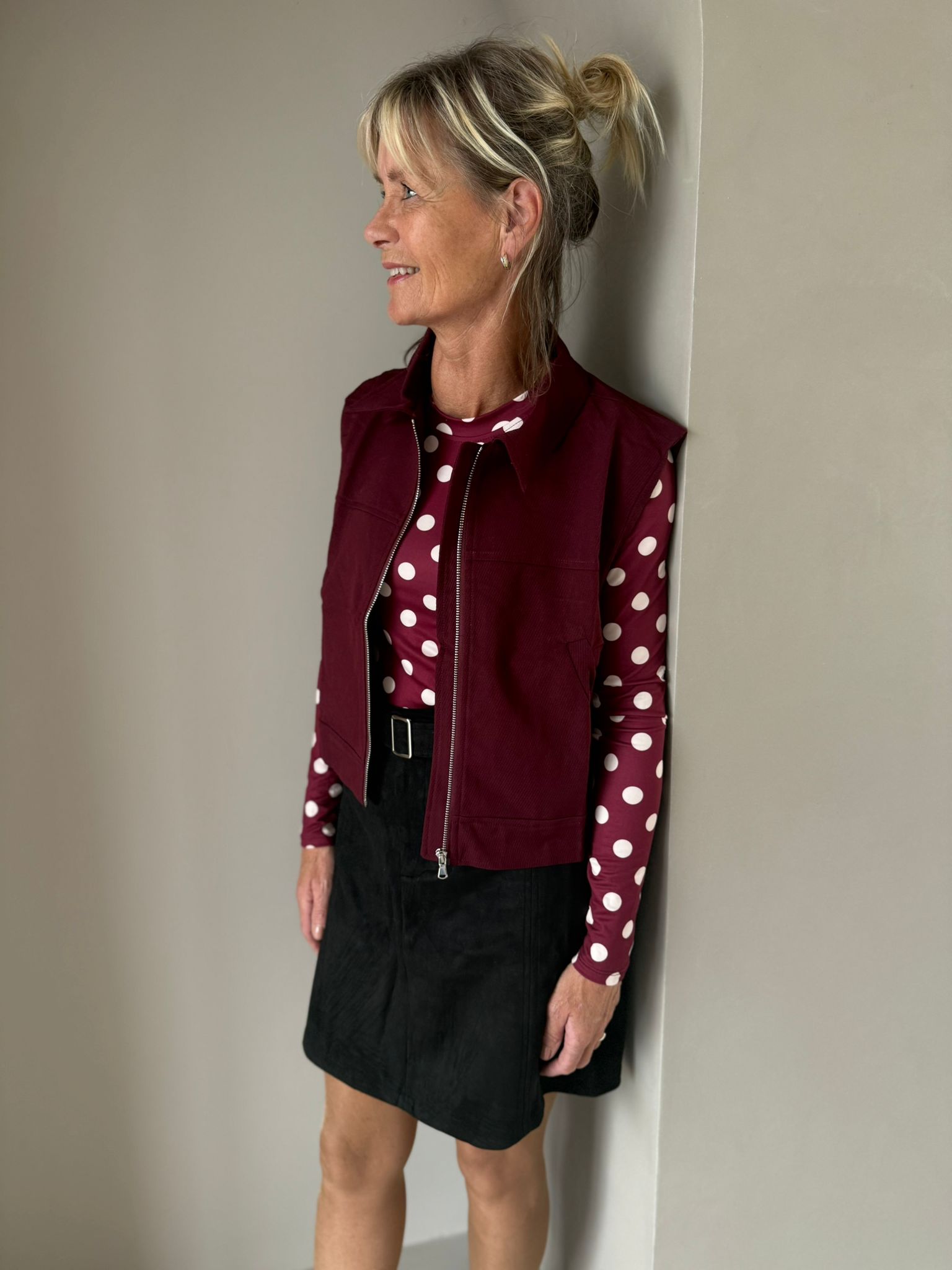 Azzuro gilet bordeaux