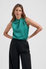 Lady Day Stacy top dark emerald