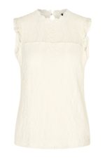 Mi Piace top mouwloos kant offwhite