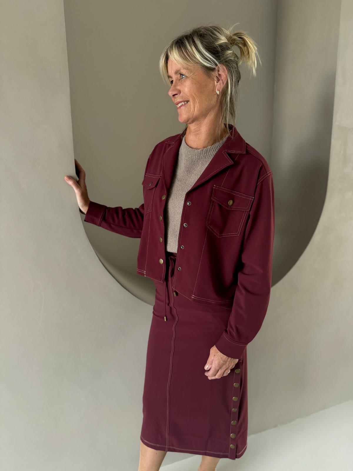 Mi Piace bonded jacket borgundy