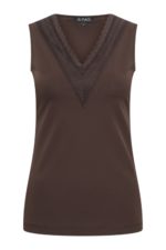 Mi Piace travel top v-hals espresso