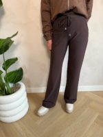 Mi Piace heavy palazzo broek bonded espresso