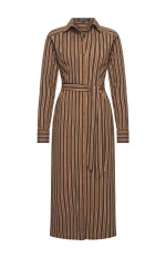 Mi Piace travel jurk stripe print 202710 espresso caramel