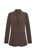 Mi Piace blazer middellang espresso