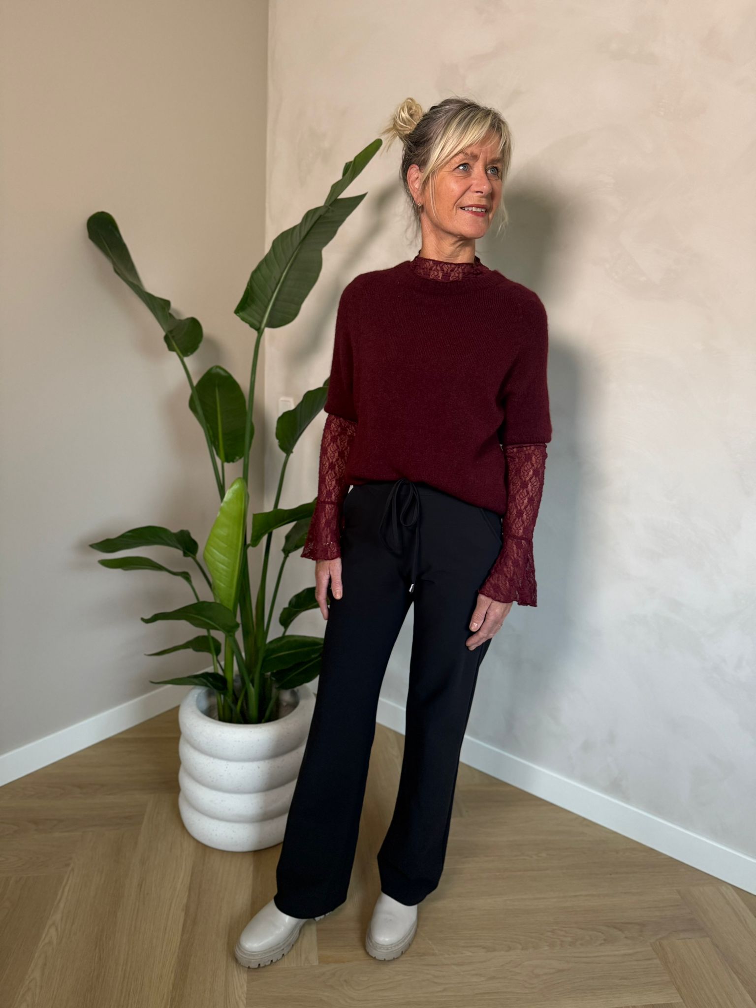 Triple nine Alpaca knit burgundy