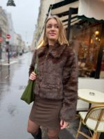 Bont jas charlotte bruin