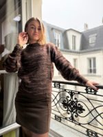 Sweater streep bruin