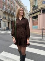 Paris dress brown