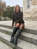 Sweater donkerbruin creme