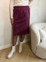 Sensia rok suedine aubergine